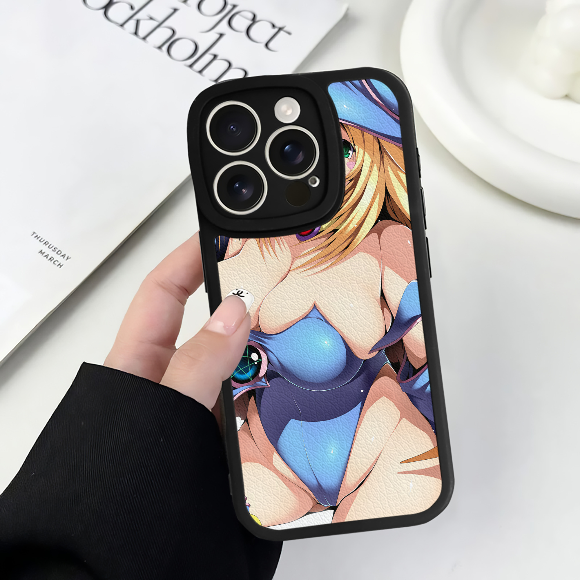 （画像用） 遊☆戯☆王 Yu-Gi-Oh! 【iPhone 16シリーズ対応】シリコンスマホケース（レザー調） 材質：シリコン